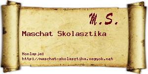 Maschat Skolasztika névjegykártya